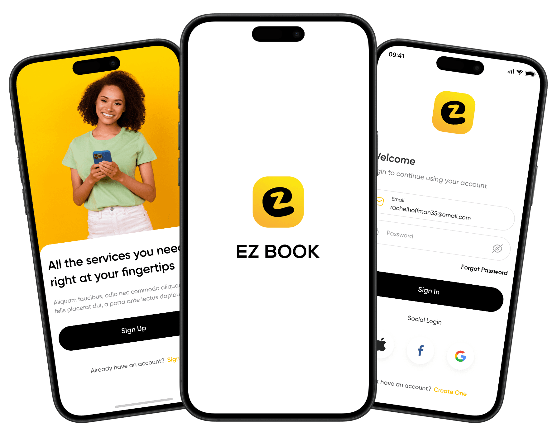 EZ Book — Mobile App app screenshots