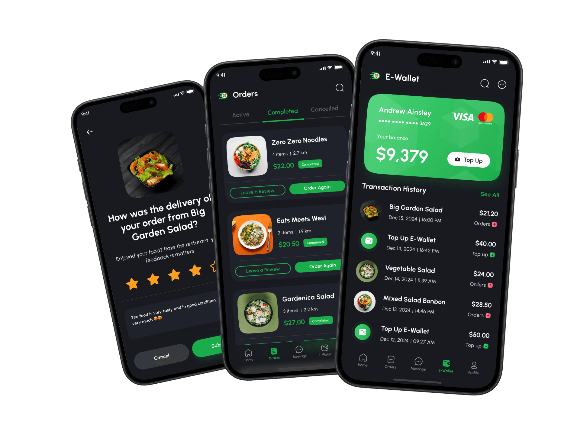 Foodu screens